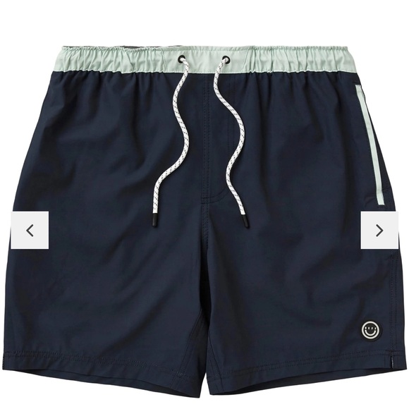 Neff Blue and Green Swim Trunks Relaxed Fit - Picture 2 of 6